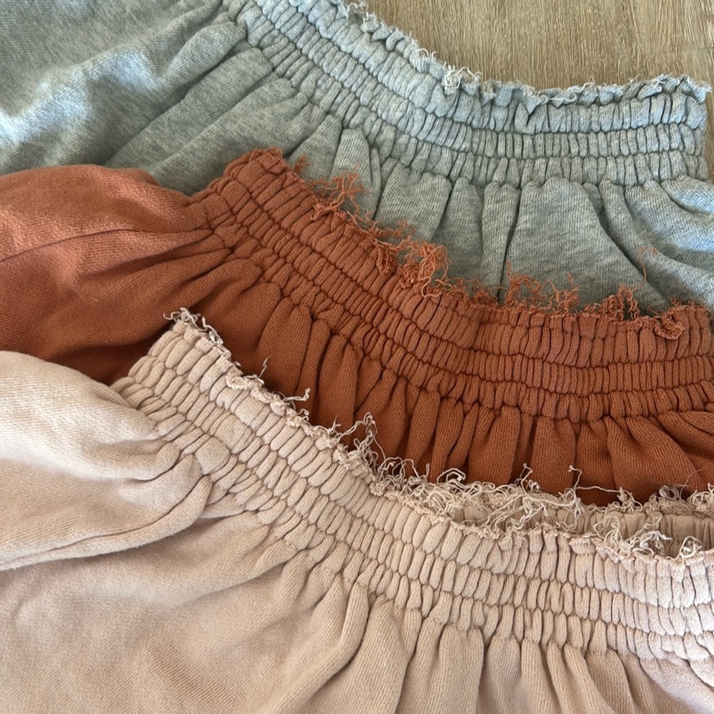 AERIE Three pack cotton fleece skirts